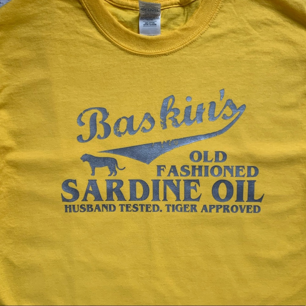 Baskin’s Sardine Oil Tiger King Inspired T-shirt L - Picture 3 of 4